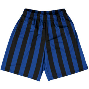Royal Blue & Black Vertical Stripe Basketball Practice Shorts Made In USA by Ultras Basketball Royal Blue & Black Vertical Stripe Basketball Practice Shorts Made In USA by Ultras Basketball