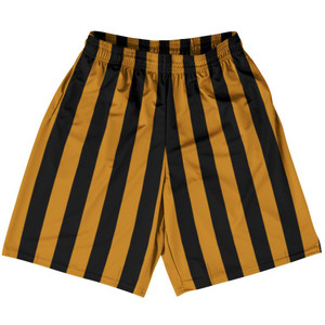 Burnt Orange & Black Vertical Stripe Basketball Practice Shorts Made In USA by Ultras Basketball Burnt Orange & Black Vertical Stripe Basketball Practice Shorts Made In USA by Ultras Basketball