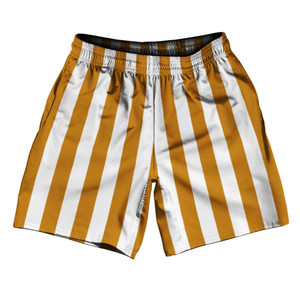 Burnt Orange & White Vertical Stripe Athletic Running Fitness Exercise Shorts 7" Inseam Shorts Made In USA by Ultras Burnt Orange & White Vertical Stripe Athletic Running Fitness Exercise Shorts 7" Inseam Shorts Made In USA by Ultras