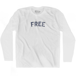 Free Adult Cotton Long Sleeve T-shirt - White