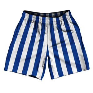 Royal Blue & White Vertical Stripe Athletic Running Fitness Exercise Shorts 7" Inseam Shorts Made In USA by Ultras Royal Blue & White Vertical Stripe Athletic Running Fitness Exercise Shorts 7" Inseam Shorts Made In USA by Ultras