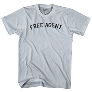 Free Agent Adult Cotton T-shirt - Slver
