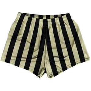 Vegas Gold & Black Vertical Stripe Womens & Girls Sport Shorts End Made In USA by Ultras Vegas Gold & Black Vertical Stripe Womens & Girls Sport Shorts End Made In USA by Ultras