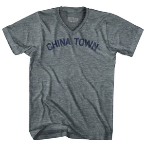 China Town Tri-Blend V-neck Womens Junior Cut T-shirt by Ultras China Town Tri-Blend V-neck Womens Junior Cut T-shirt by Ultras