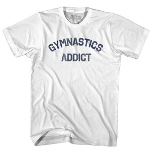 Gymnastics Addict Youth Cotton T-shirt - White Gymnastics Addict Youth Cotton T-shirt - White