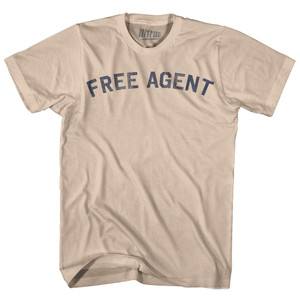 Free Agent Adult Cotton T-shirt - Creme