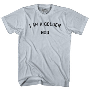 I Am A Golden God Adult Cotton T-shirt - Slver