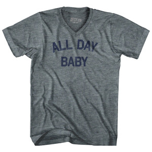 All Day Baby Tri-Blend V-Neck Womens Junior Cut T-Shirt by Ultras All Day Baby Tri-Blend V-Neck Womens Junior Cut T-Shirt by Ultras