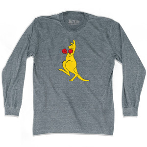 Australia Boxing Kangaroo Adult Tri-Blend Long Sleeve T-Shirt by Ultras