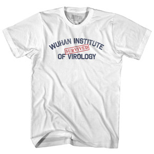 Survived Wuhan Institute Of Virology Adult Cotton T-Shirt by Ultras Survived Wuhan Institute Of Virology Adult Cotton T-Shirt by Ultras