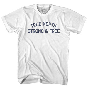 True North Strong & Free Adult Cotton T-shirt by Ultras