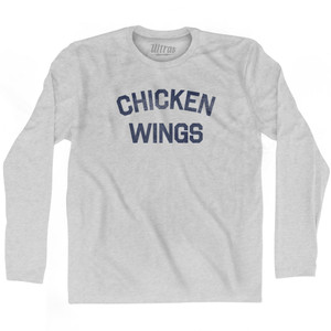 Chicken Wings Adult Cotton Long Sleeve T-shirt by Ultras