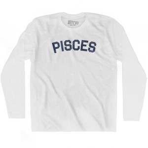 Pisces Adult Cotton Long Sleeve T-shirt by Ultras