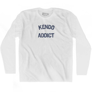 Kendo Addict Adult Cotton Long Sleeve T-shirt - White