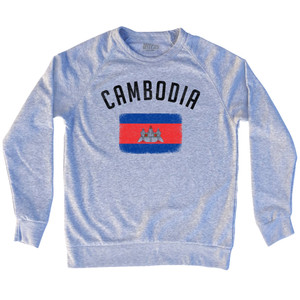 Cambodia Country Flag Heritage Adult Tri-Blend Sweatshirt by Ultras Cambodia Country Flag Heritage Adult Tri-Blend Sweatshirt by Ultras