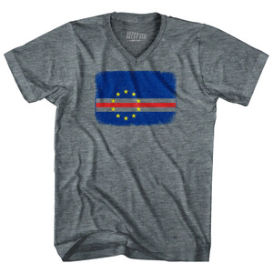 Cape Verde Country Flag Adult Tri-Blend V-Neck T-Shirt by Ultras Cape Verde Country Flag Adult Tri-Blend V-Neck T-Shirt by Ultras