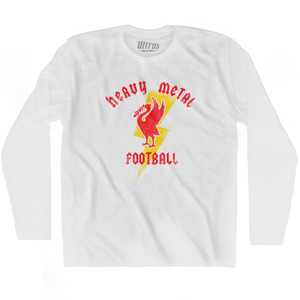 Liverpool Heavy Metal Football Adult Cotton Long Sleeve T-Shirt by Ultras Liverpool Heavy Metal Football Adult Cotton Long Sleeve T-Shirt by Ultras
