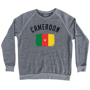 Cameroon Country Flag Heritage Adult Tri-Blend Sweatshirt by Ultras