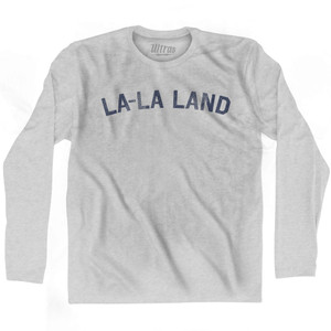 La La Land Adult Cotton Long Sleeve T-shirt - Grey Heather