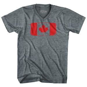 Canada Country Flag Adult Tri-Blend V-Neck T-Shirt by Ultras