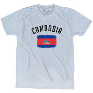 Cambodia Country Flag Heritage Adult Tri-Blend T-Shirt by Ultras Cambodia Country Flag Heritage Adult Tri-Blend T-Shirt by Ultras