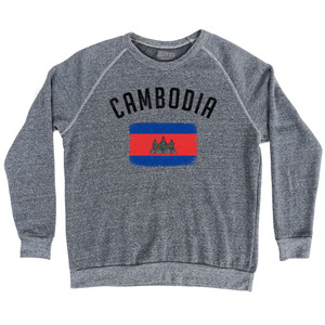Cambodia Country Flag Heritage Adult Tri-Blend Sweatshirt by Ultras Cambodia Country Flag Heritage Adult Tri-Blend Sweatshirt by Ultras