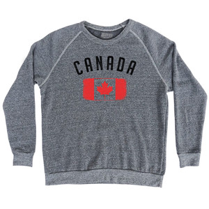 Canada Country Flag Heritage Adult Tri-Blend Sweatshirt by Ultras Canada Country Flag Heritage Adult Tri-Blend Sweatshirt by Ultras