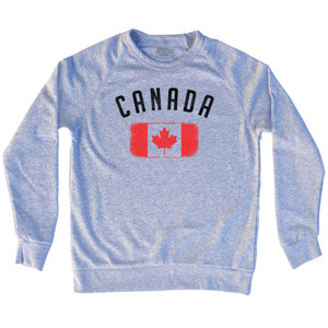 Canada Country Flag Heritage Adult Tri-Blend Sweatshirt by Ultras