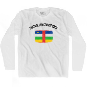 Central African Republic Country Flag Heritage Adult Cotton Long Sleeve T-Shirt by Ultras