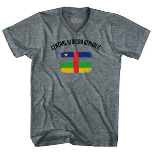 Central African Republic Country Flag Heritage Tri-Blend V-Neck Womens Junior Cut T-Shirt by Ultras Central African Republic Country Flag Heritage Tri-Blend V-Neck Womens Junior Cut T-Shirt by Ultras