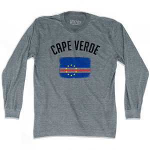 Cape Verde Country Flag Heritage Adult Tri-Blend Long Sleeve T-Shirt by Ultras Cape Verde Country Flag Heritage Adult Tri-Blend Long Sleeve T-Shirt by Ultras