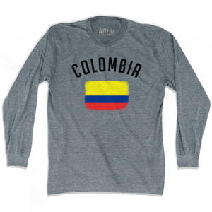 Colombia Country Flag Heritage Adult Tri-Blend Long Sleeve T-Shirt by Ultras Colombia Country Flag Heritage Adult Tri-Blend Long Sleeve T-Shirt by Ultras