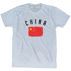 China Country Flag Heritage Adult Tri-Blend T-Shirt by Ultras China Country Flag Heritage Adult Tri-Blend T-Shirt by Ultras