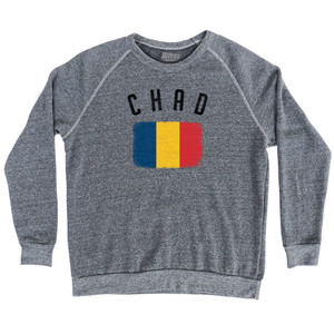 Chad Country Flag Heritage Adult Tri-Blend Sweatshirt by Ultras