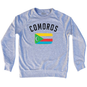Comoros Country Flag Heritage Adult Tri-Blend Sweatshirt by Ultras Comoros Country Flag Heritage Adult Tri-Blend Sweatshirt by Ultras