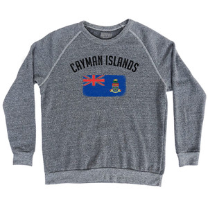 Cayman Islands Country Flag Heritage Adult Tri-Blend Sweatshirt by Ultras