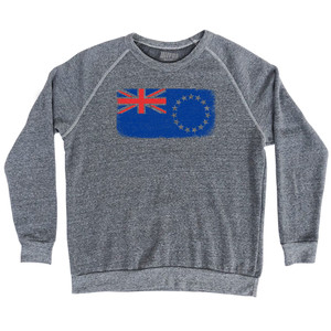 Cook Islands Country Flag Adult Tri-Blend Sweatshirt by Ultras Cook Islands Country Flag Adult Tri-Blend Sweatshirt by Ultras