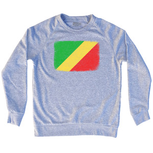 Congo Country Flag Adult Tri-Blend Sweatshirt by Ultras