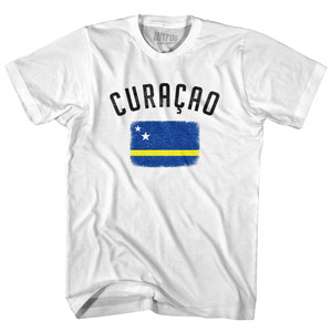 Curacao Country Flag Heritage Youth Cotton T-Shirt by Ultras Curacao Country Flag Heritage Youth Cotton T-Shirt by Ultras