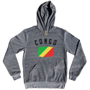 Congo Country Flag Heritage Tri-Blend Hoodie by Ultras