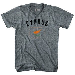Cyprus Country Flag Heritage Tri-Blend V-Neck Womens Junior Cut T-Shirt by Ultras Cyprus Country Flag Heritage Tri-Blend V-Neck Womens Junior Cut T-Shirt by Ultras