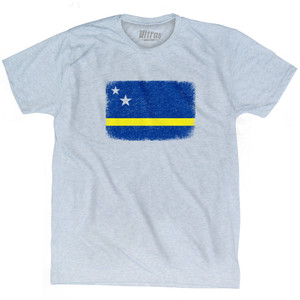 Curacao Country Flag Adult Tri-Blend T-Shirt by Ultras