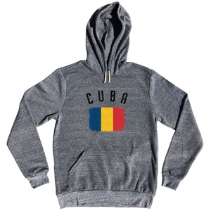 Cuba Country Flag Heritage Tri-Blend Hoodie by Ultras