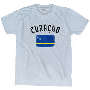 Curacao Country Flag Heritage Adult Tri-Blend T-Shirt by Ultras Curacao Country Flag Heritage Adult Tri-Blend T-Shirt by Ultras