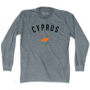 Cyprus Country Flag Heritage Adult Tri-Blend Long Sleeve T-Shirt by Ultras Cyprus Country Flag Heritage Adult Tri-Blend Long Sleeve T-Shirt by Ultras