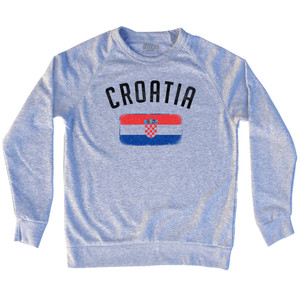Croatia Country Flag Heritage Adult Tri-Blend Sweatshirt by Ultras Croatia Country Flag Heritage Adult Tri-Blend Sweatshirt by Ultras