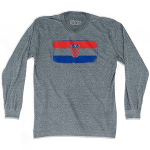 Croatia Country Flag Adult Tri-Blend Long Sleeve T-Shirt by Ultras Croatia Country Flag Adult Tri-Blend Long Sleeve T-Shirt by Ultras