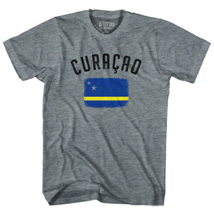Curacao Country Flag Heritage Adult Tri-Blend T-Shirt by Ultras Curacao Country Flag Heritage Adult Tri-Blend T-Shirt by Ultras