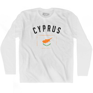 Cyprus Country Flag Heritage Adult Cotton Long Sleeve T-Shirt by Ultras Cyprus Country Flag Heritage Adult Cotton Long Sleeve T-Shirt by Ultras