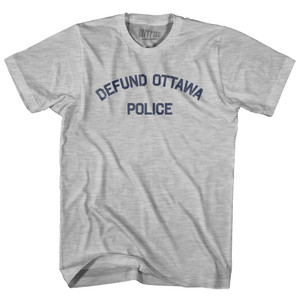 Defund Ottawa Police Adult Cotton T-shirt - Grey Heather